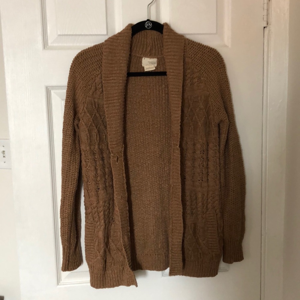 Brown Cardigan Sweater